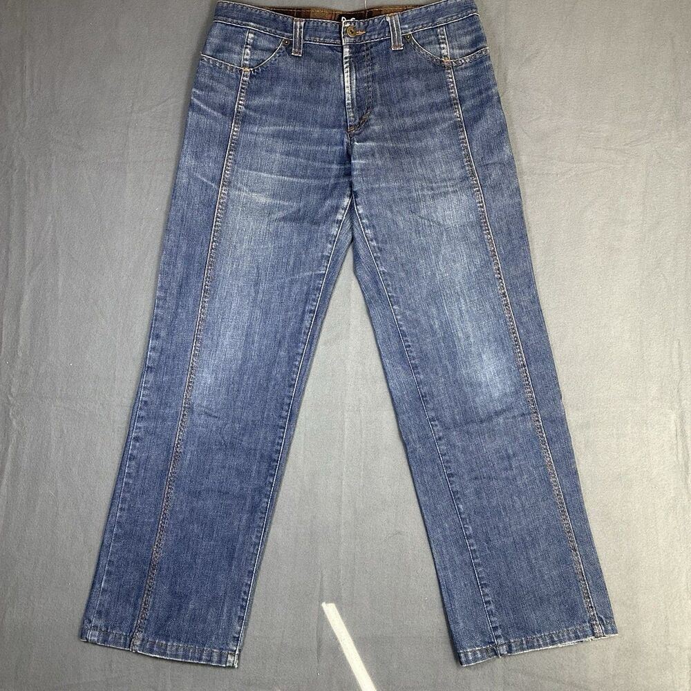 Vintage SS2006 Dolce & Gabbana Avant-Garde Blue Twisted Seam Denim Jeans 33x31